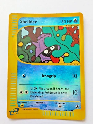Pokemon Shellder / Muschas 129/165 Reverse Holo Expedition 2002 Englisch Vintage - Bild 1 von 4
