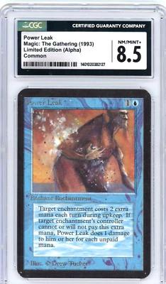 1993 Magic the Gathering MtG LIMITED EDITION ALPHA Power Leak CGC 8.5  - Image 1 of 2