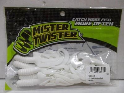 Mister Twister 4" Split Double Tails 10 per pack Choose your colors! NIP
