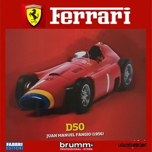 FERRARI D50 JUAN MANUEL FANGIO 1956 SCALE 1:43 BRUMM MIT HEFTCHEN (C291) - Bild 1 von 2