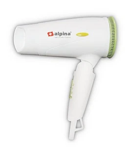 Secador de pelo de viaje Alpina 220 voltios 1800 W mango plegable para exportación a Europa Asia - Imagen 1 de 10