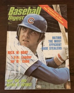 Rick Monday Chicago Cubs Baseball Digest August 1975 - Picture 1 of 2