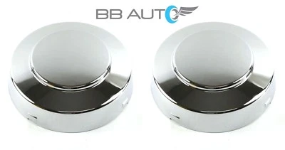 NEW 99-04 FORD F350 SUPER DUTY DUALLY FRONT 4X2 2WD ALLOY WHEEL CENTER CAPS PAIR - Image 1 of 4