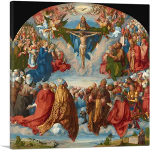 ARTCANVAS Adoration of the Trinity 1511 Canvas Art Print by Albrecht Durer - Picture 1 of 11