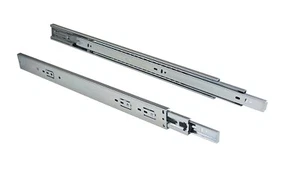 Pair of Full-Extension Ball Bearing Zinc Plated Drawer Slides Soft Close 100 lbs - Picture 1 of 5