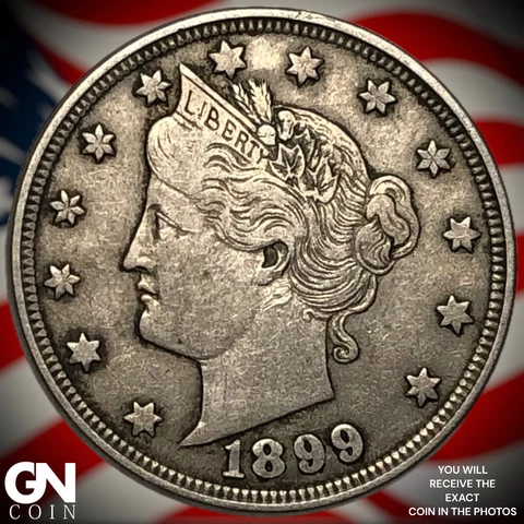 1899 Liberty V Nickel  Q6596 Cover