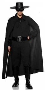 Schwarzes Banditenkostüm für Herren Halloween Cosplay Zorro - Bild 1 von 3