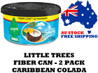 Little Trees Air Freshener Caribbean Colada Fiber Can 2pk - Car Home Office
