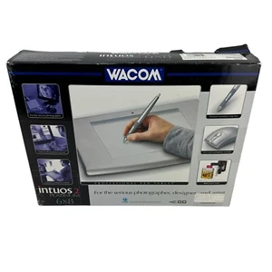 Stylet et souris Wacom Intuos 2 Platinum 6x8 stylo professionnel tablette graphique dessin - Photo 1/6