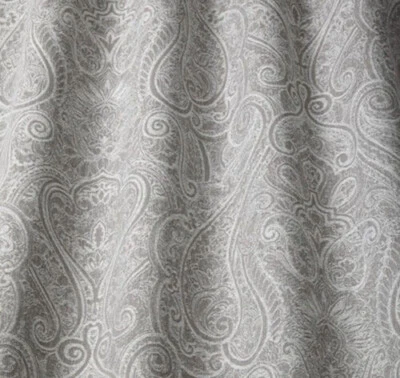 Paisley Granite Grey iLiv Fabric Print Cotton SMD Curtains Furnishings Per Metre