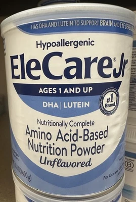 (6 банок) 14,1 унц EleCare Jr без вкуса срок годности: 02/2026 БЕСПЛАТНАЯ ДОСТАВКА - Изображение 1 из 3