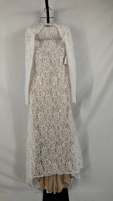 Vestido maxi feminino Lulus romance sonhador renda branca fora do ombro M - Imagem 1 de 2