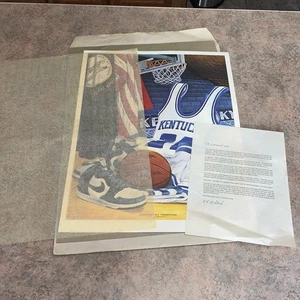 Vintage “A Kentucky Tradition” UK Basketball 1986 Limited E.R. McIntosh Print - Picture 1 of 11