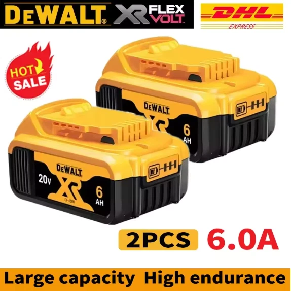 2 PCS Genuine Dewalt 18V 20V Max 6.0Ah Lithium original Battery EXPRESS POSTAGE - image 1 of 4
