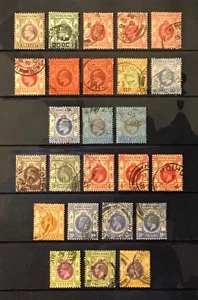 HONG KONG fina colección de ediciones usadas KEVII y kgv sin marcar (25) - Imagen 1 de 1