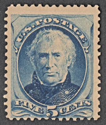 US Sc# 185 *MINT NO GUM { 5c ZACHARY TAYLOR } SOFT POROUS PAPER OF 1879 CV$ 220 - Image 1 of 2