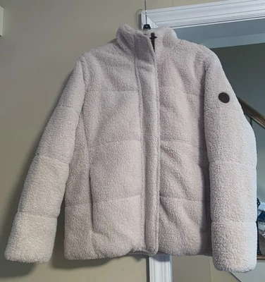 Zeroxposur Womens Cream Lightweight Quilted Sherpa Zip Up Jacket NWOT Size XL - Image 1 of 4