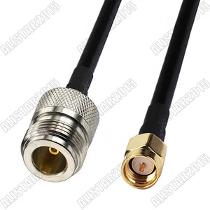 N Female Jack to SMA Male Plug Connector Lot RF Pigtail Coax Cable RG58 for WiFi - Picture 1 of 3