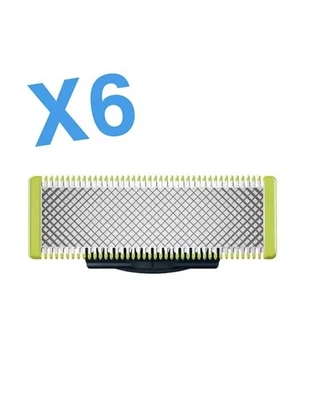 6X OneBlade Razor Shaver QP2520/QP2630 Replacement Blade Head One Blade Not OEM