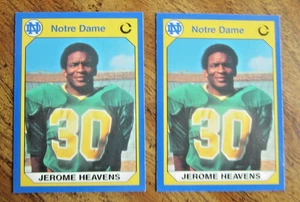 Jerome Heavens Lot of 2 1990 Notre Dame #32 Cards NCAA Football Fighting Irish - Picture 1 of 2