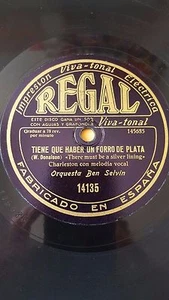 JAZZ 78 rpm RECORD Regal ORQ BEN SELVIN Tiene que haber un forro de plata /... - Bild 1 von 2