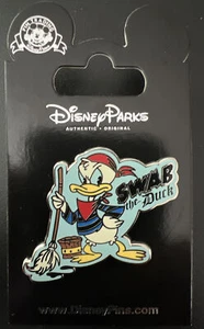 Pirate Donald Swab the Duck Deck Disney Pin New on Card - Picture 1 of 5