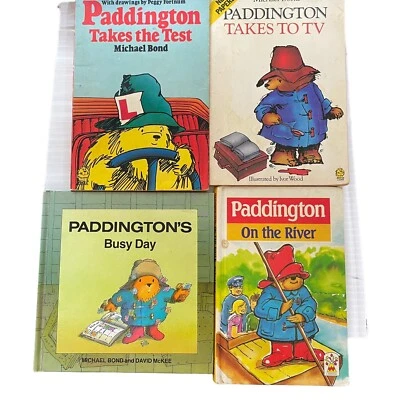4x Paddington Bear Books Michael Bond Colour Illustrations Children’s - Image 1 of 4