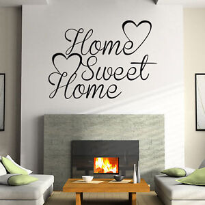 Home Sweet Home heart family Quote Wall Stickers Art Room Removable Decals DIY