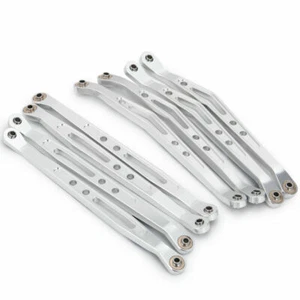 Alloy Lower & Upper Suspension Link Rod Linkage For 1/10 RC Axial Wraith Silver - Picture 1 of 10