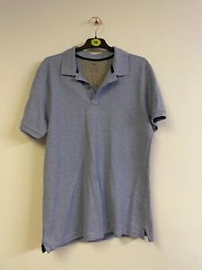 M & S men's pure cotton 3/4 button grey T-shirt short sleeves Size S