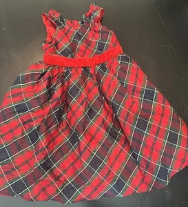 Jack and Jill Girls Holiday Red Checkered Dress Size 5 - Picture 1 of 4