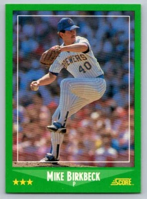 1988 Score # 369 - Mike Birkbeck - Milwaukee Brewers - Image 1 of 2