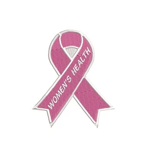 Woman's Health Awareness Support Pink Patch Embroidered Iron-on Applique - Picture 1 of 12