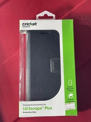 Funda y funda para teléfono LG Escape Plus Cricket negra Foto 1 de 3