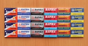 120 MIXED RAPIRA SPUTNIK VOSKHOD DOUBLE EDGE SAFETY RAZOR BLADES NEW 100 - Picture 1 of 1