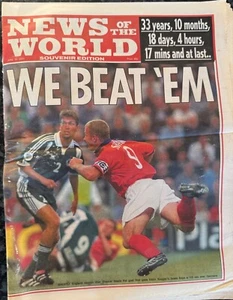 HISTORISCHE ZEITUNGEN - England schlägt Deutschland nach 33 Jahren endlich - Juni 2000 - Bild 1 von 2