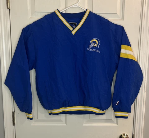 VINTAGE Los Angeles Rams PRO STUFF Pullover Windbreaker Jacket  Youth XL (18-20) Cover
