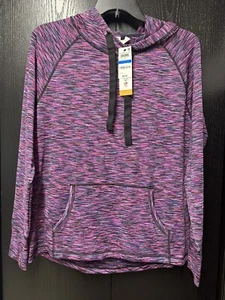 Ideology ID Warm Active Pullover - Sweatshirt Purple Multi Stripe - NWT Size XL - Picture 1 of 15