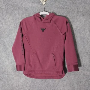 Under Armor Boy Hoodie Youth Small Project Rock Pullover Pocket Long Slv Fleece - Picture 1 of 11
