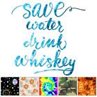 Save Water Drink Whiskey - Decal Sticker - Multiple Patterns & Sizes - ebn6509