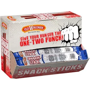 Beef Sausage Snack Sticks, Naturally Smoked, Ready to Eat, High Protein, Low ... - Picture 1 of 6