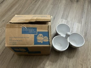 Pampered Chef Simple Additions Polka Dots Trio Condiment Bowl Set New - Picture 1 of 11