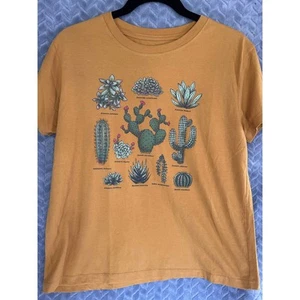 Fifth Sun Golden Cactus and Succulent Tee Size Medium Nature Outdoor Southwest - Picture 1 of 3