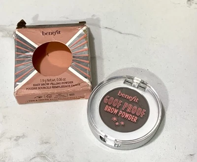 Polvo de relleno de cejas Benefit Goof Proof 3,75 cálido mediano marrón tamaño completo NUEVO EN CAJA LEER Foto 1 de 4
