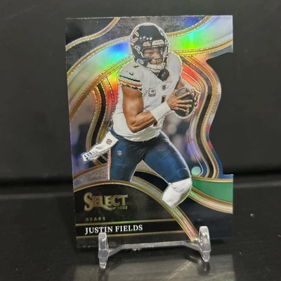 2023 Panini Select - Club Level Justin Fields #249 Silver Prizm Die-Cut - Image 1 of 2