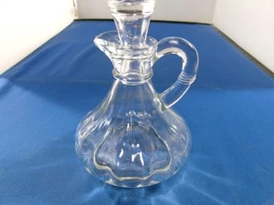 Vintage Cruet Anchor Hocking Clear Glass Vinegar Oil Cruet & Stopper 47 - Picture 1 of 6