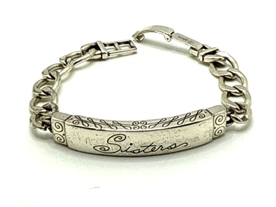 Pulsera Brighton SISTERS ID Plateada Retirada 7" Foto 1 de 4