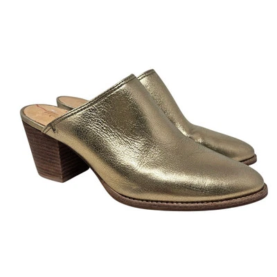 Madewell 7,5 Harper Mule золото кожи Western богемное минималистский гламурный металлик - Изображение 1 из 4