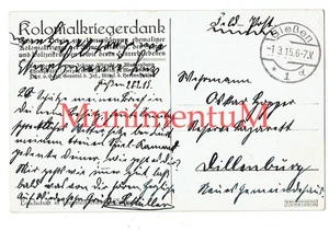 Feldpostkarte 1915 Kolonialkriegerdank Reserve-Lazarett Gießen Dillenburg F66 - Picture 1 of 2