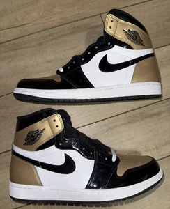 Size 10.5- Air Jordan 1 Retro High OG NRG Gold Toe (861428-007) - Picture 1 of 5